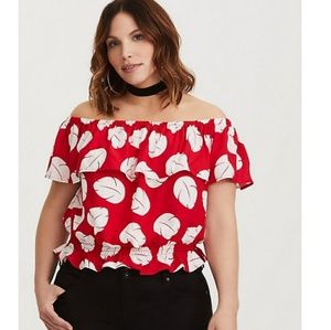 Torrid off-the-shoulder top -NWT